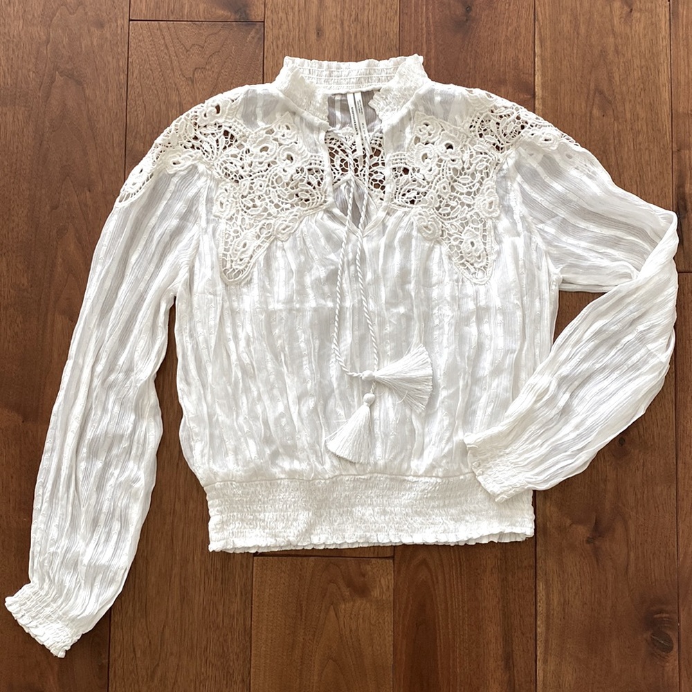 White peasant top